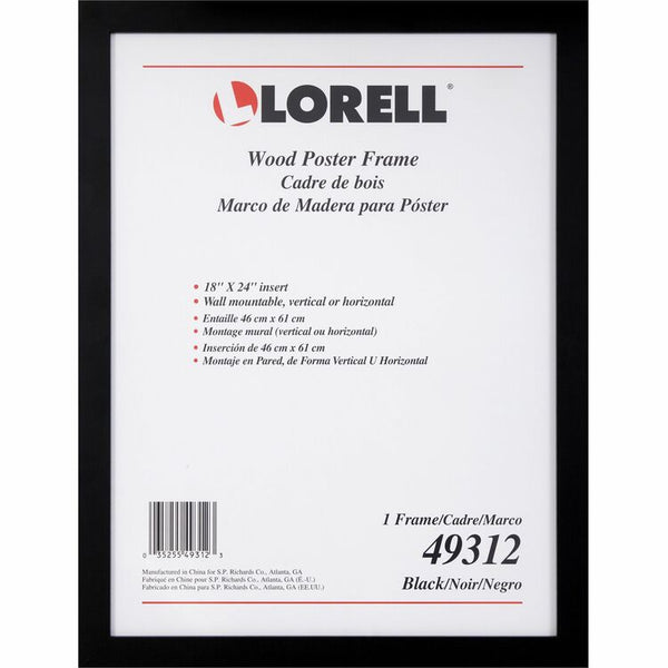 Lorell Wide Frame - 18" Frame Size - Rectangle - Horizontal, Vertical -  Black (LLR49312)