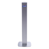 Purell MESSENGER ES8 Silver Panel Floor Stand with Dispenser, 1,200 mL, 16.75 x 6 x 40, Silver/White (GOJ7308DSSLV) Each