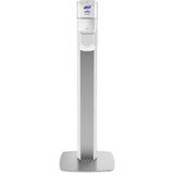 Purell MESSENGER ES8 Silver Panel Floor Stand with Dispenser, 1,200 mL, 16.75 x 6 x 40, Silver/White (GOJ7308DSSLV) Each