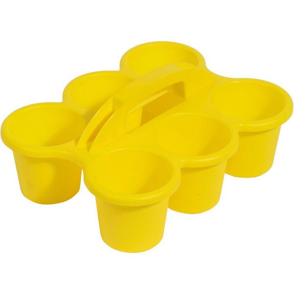 Deflecto Antimicrobial Kids 6 Cup Caddy - 6 Compartment(s) - 5.3", x 12.1" x 9.6" Depth (DEF39509YEL) Each