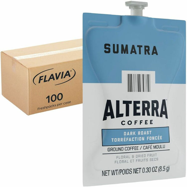 Alterra Alterra Sumatra Coffee Freshpack, Sumatra, 0.3 oz Pouch, 100/Carton (LAV48017) Case of 100