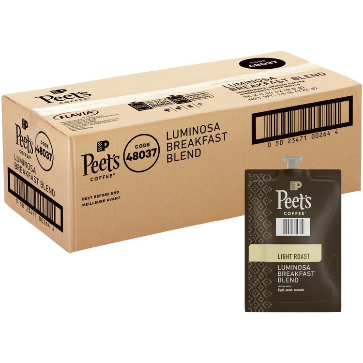 Peet's Portion Pack Peet's Colombia Luminosa Coffee - Compatible with Flavia - 76 / Carton (LAV48037) Case of 76