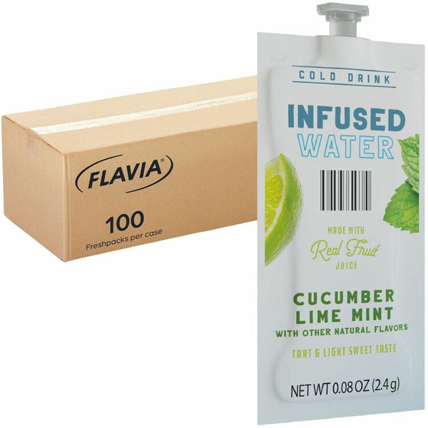Flavia Cucumber Lime Mint Infused Water Freshpack, Cucumber Lime Mint, 0.08 Pouch, 100/Carton (LAV48051) Case of 100