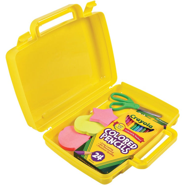 Deflecto Antimicrobial Storage Case Yellow - External Dimensions: 8.6" x 10.2" Depth x 2.7", - Snap-tight Closure - Plastic - Yellow - For Photo, Art/Craft Supplies (DEF39506YEL)