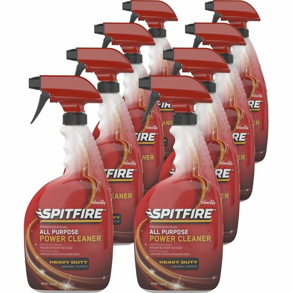 Diversey Spitfire Power Cleaner - Ready-To-Use Spray - 32 fl oz (1 quart) - Fresh ScentSpray Bottle - 8 / Carton - Red (DVOCBD540014) Case of 8