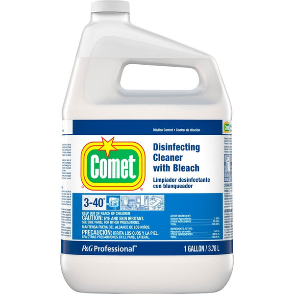 Comet Disinfecting Cleaner With Bleach - Concentrate Liquid - 128 fl oz (4 quart) - 3 / Carton - Clear (PPL30250)