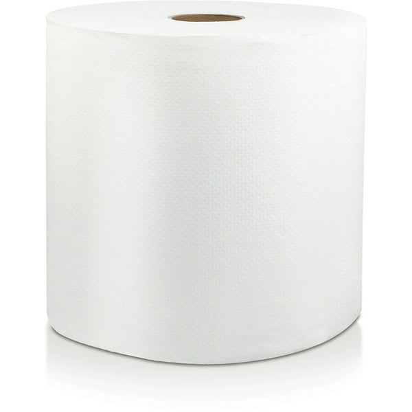 Livi VPG Select Hard Wound Towel - 1 Ply - White - Fiber - Embossed, Absorbent, Hygienic, Strong - For Hand, Office Building, Restroom - 6 / Carton (SOL46530) Case of 6