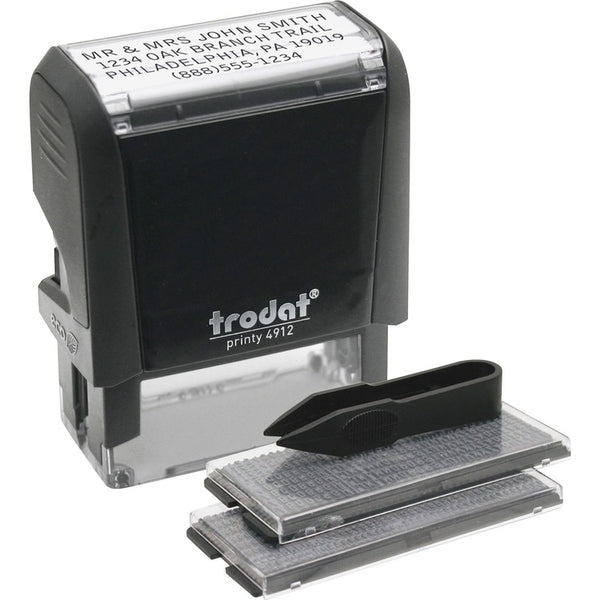 Trodat Do-it-Yourself Stamp - Date Stamp, 0.75" x 1.88", 10000 Impressions, Black (TDT5915) Each