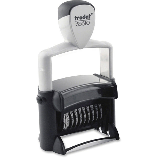 Trodat 10-Digit Self-Inking Stamp - Date Stamp - Black - Recycled - 1 Each (TDTT55510) Each