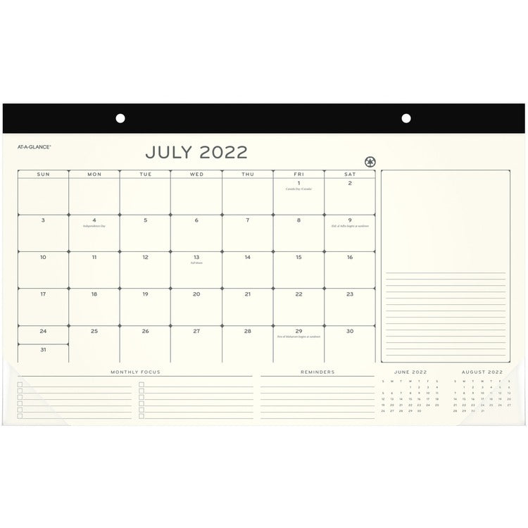 At-A-Glance Elevation Eco Monthly Desk Pad - Academic - Monthly - 12 Month - July 2022 till July 2023 (AAGAY751R00)