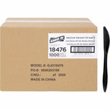 Genuine Joe Medium-weight Individually Wrapped Knives, Black, 1000/Carton (GJO18476) Case of 1000