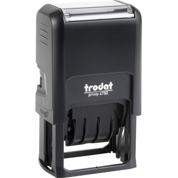 Trodat Ecoprinty 5-In-1 Date Stamp - Date Stamp - 10000 Impression(s) - Black, Red - Recycled - 1 (TDTE4756) Each