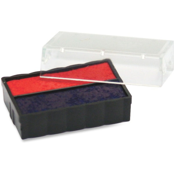 Trodat E4850L Replacement Ink Pad - 1 - Red, Blue Ink - Plastic (TDTP4850BR) Each