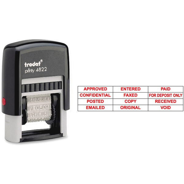 Trodat 12 Message Stamp, Red (TDTE4822) Each