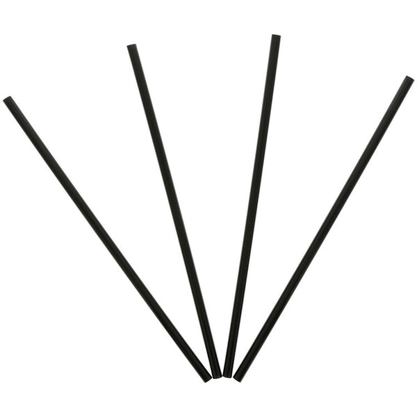 Banyan Black Straws - Unwrapped - 7.8", 2500 / Carton - Black (EGS600305)