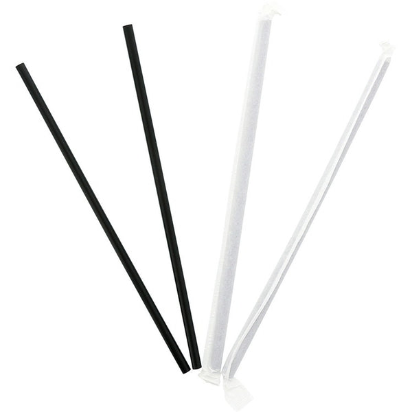 Banyan Black Straws - Wrapped - 7.8", 5000 / Carton - Black (EGS600228)