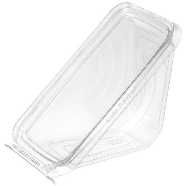 SEPG Safe-T-Fresh Sandwich Wedges - Storing, Sandwich, Cake, Salad, Food - Clear - Plastic Body - 288 / Carton (EGS357276) Case of 288