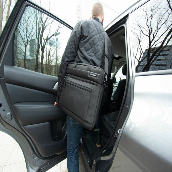 Samsonite Classic Business 2.0 Carrying Case (Briefcase) for 15.6" Notebook, Tablet, Black, Polyester Body, Handle, Carrying Strap, Unisex (SML1412761041) Each