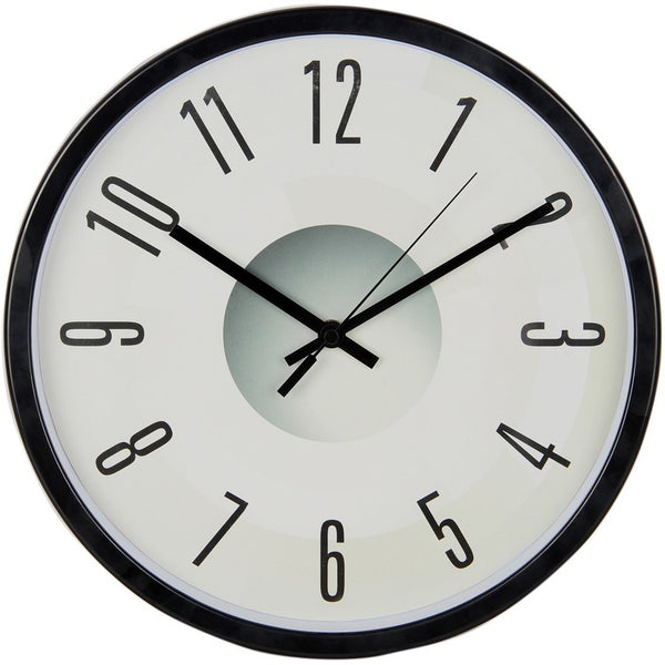 Victory Light Heavy-duty Silent Wall Clock - Black/Plastic Case, Gray (VLUTC15071FE) Each