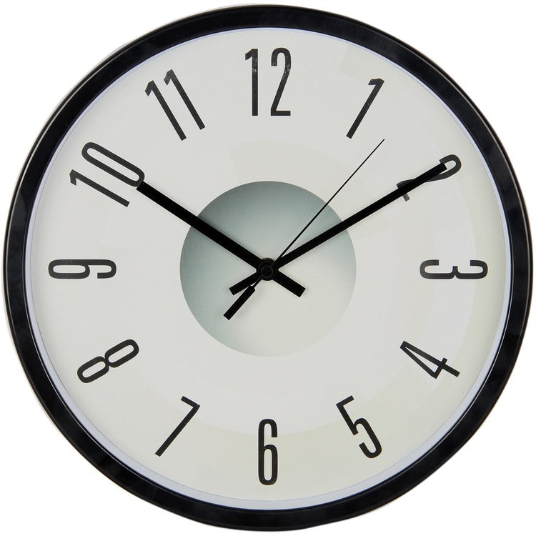 Victory Light Heavy-duty Silent Wall Clock - Black/Plastic Case, Gray (VLUTC15071FE) Each