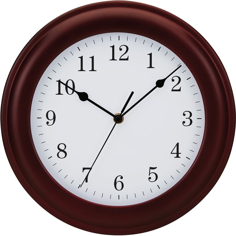 Victory Light Light Tempus Wall Clock - Analog - Quartz - Mahogany/Wood Case (VLUTC8743FE) Each
