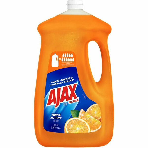 AJAX Triple Action Dish Soap - Liquid - 90 fl oz (2.8 quart) - Orange Scent - 4 / Carton (CPC149874CT)