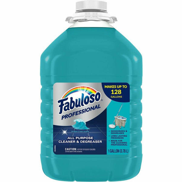 Fabuloso Ocean Multi-use Cleaner - Concentrate - 128 fl oz (4 quart) - Ocean Cool, Pleasant Scent - 4 / Carton - Blue (CPCUS05252A)