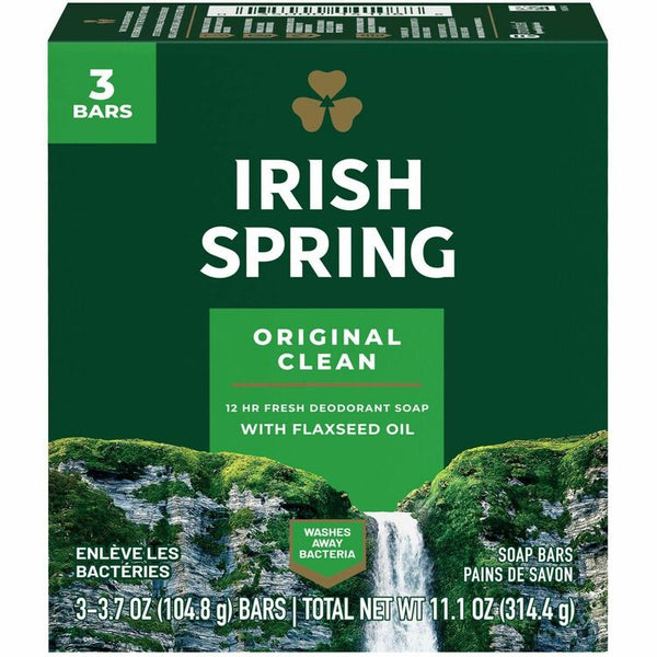 Irish Spring Original Bar Soap, Fresh Clean Scent, 3.75 oz, 3 / Pack (CPC114177) Pack of 3