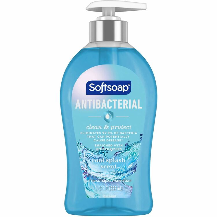 Softsoap Antibacterial Hand Soap - Cool Splash Scent - 11.3 fl oz (332.7 mL) - Pump Bottle Dispenser (CPCUS07327A) Each