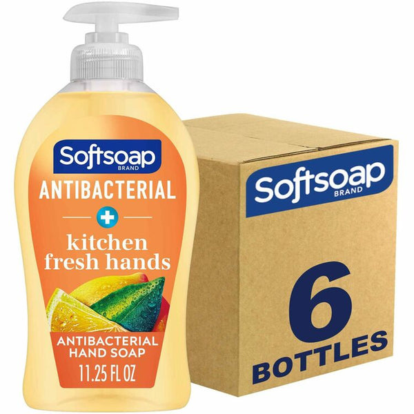 Softsoap Antibacterial Hand Soap Pump - Citrus Scent - 11.3 fl oz (332.7 mL) - Pump Bottle Dispenser - 6 / Carton (CPCUS04206ACT) Case of 6