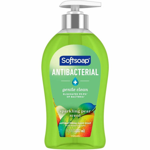 Softsoap Antibacterial Liquid Hand Soap - Sparkling Pear Scent - 11.3 fl oz (332.7 mL) - Pump Bottle Dispenser (CPCUS07326A) Each