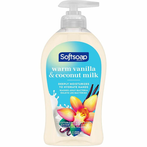 Softsoap Warm Vanilla Hand Soap - Warm Vanilla & Coconut Milk Scent - 11.3 fl oz (332.7 mL) - Pump Bottle Dispenser (CPCUS07059A) Each