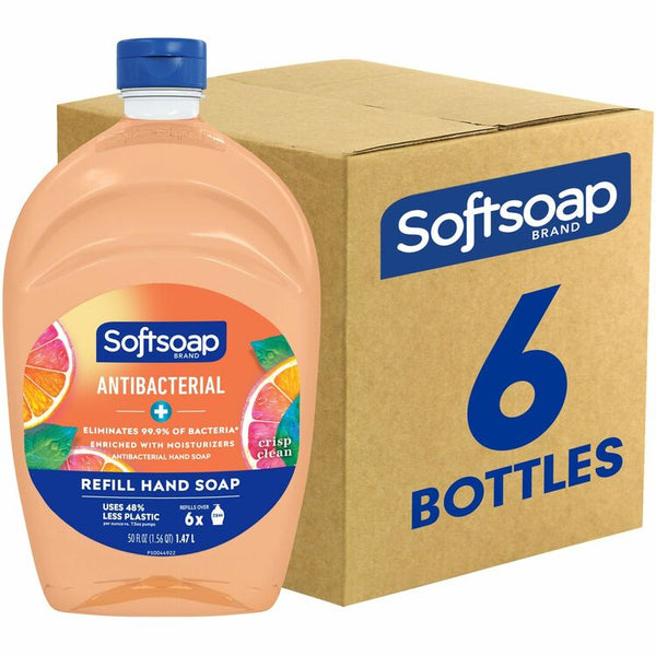 Softsoap Antibacterial Hand Soap - Crisp Clean Scent - 50 fl oz (1478.7 mL) - 6 / Carton (CPCUS05261ACT) Case of 6