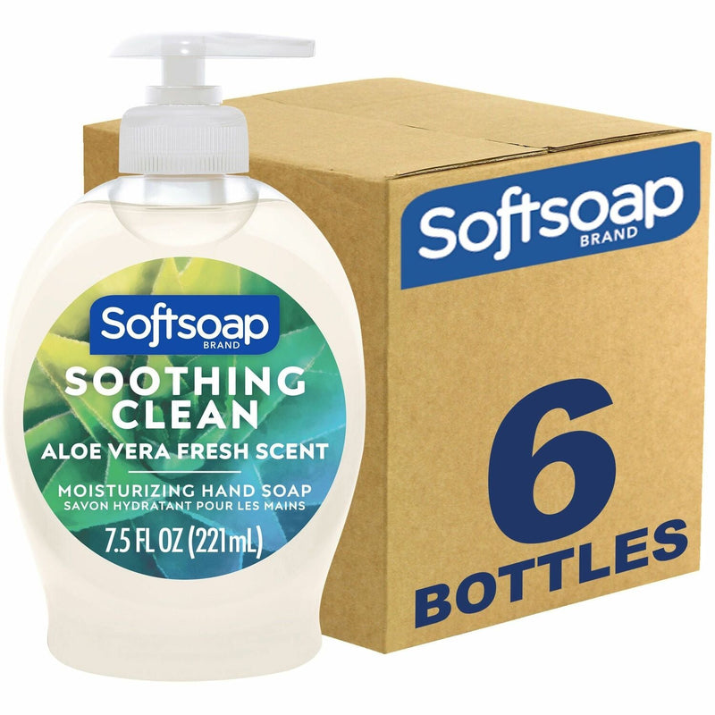 Softsoap Soothing Liquid Hand Soap Pump - Aloe Vera Scent - 7.5 fl oz (221.8 mL) - 6 / Carton (CPCUS04968ACT) Case of 6