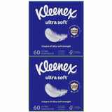 Kleenex Ultra Soft Tissues, 3 Ply, WhiteBox, 60/Box, 4/Pack (KCC54308) Pack of 4
