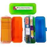 Charles Leonard Double-sided Pencil Boxes, 1.50" x 8.50" x 3.50", Double Sided, Assorted, 24/Display Box (LEO76310ST) Set of 24