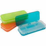 Charles Leonard Double-sided Pencil Boxes, 1.50" x 8.50" x 3.50", Double Sided, Assorted, 24/Display Box (LEO76310ST) Set of 24
