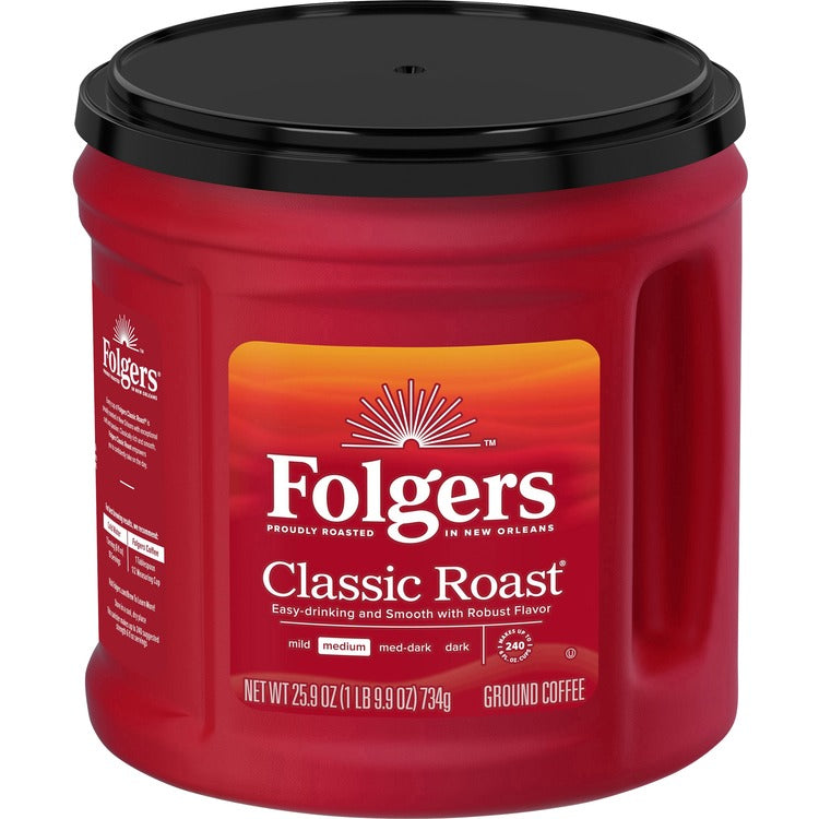 Folgers&reg; Classic Roast Ground Coffee - Medium - 25.9 oz - 1 Each (FOL30407) Each