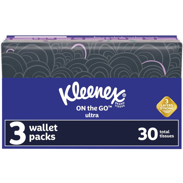 Kleenex Slim Wallet Facial Tissues - 3 Ply - White - Soft, Durable, Thick, Absorbent, Strong, Moisture Resistant, Portable, Disposable, Eco-friendly, Comfortable, Fragrance-free - For Office, Travelling, Room, Bathroom, Kitchen - 1 Each (KCC35533) Each