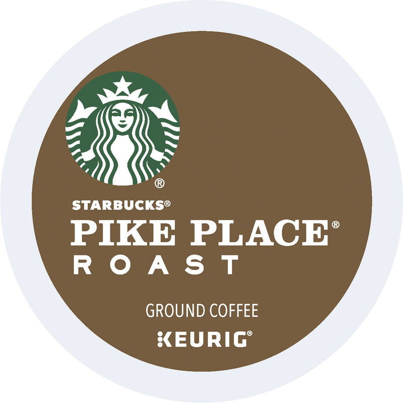 Starbucks® K-Cup Pike Place Roast Coffee, Compatible with Keurig Brewer, Medium, 24/Box, 4/Carton (SBK12434812CT) Case of 4