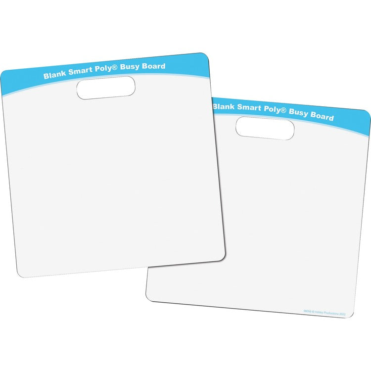 Ashley Blank Smart Poly Busy Board - 10.8" (0.9 ft) Width x 10.8" (0.9 ft) Height - Poly-coated Cardboard Surface - Square - 48 / Carton (ASH98006)