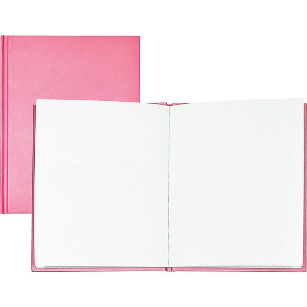 Ashley Hardcover Blank Book - 28 Pages - 6" x 8" - Pink Cover - Hard Cover, Durable (ASH10713)