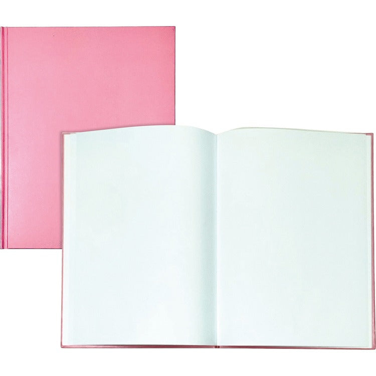 Ashley Hardcover Blank Book - 28 Pages - 8 1/2" x 11" - Pink Cover - Hard Cover, Durable (ASH10715)