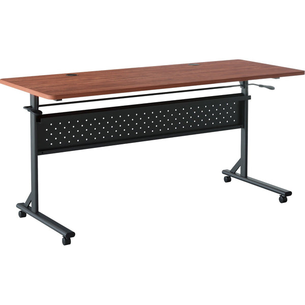 Lorell Shift 2.0 Flip & Nesting Mobile Table, 24 x 60, Cherry (LLR60762)