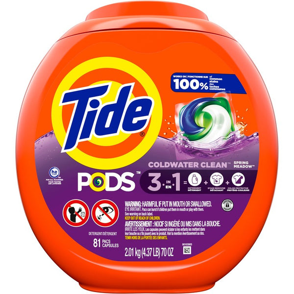 Tide PODS Laundry Detergent - Liquid - 62 fl oz (1.9 quart) - Spring Meadow Scent - 4 / Case (PGC91781CT)