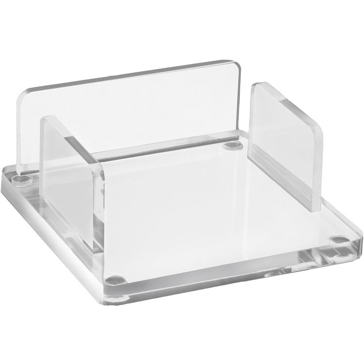 Kantek Acrylic Note Pad Holder - Support 3" x 3" Media - 1.5" x 3.9" x 3.9" x - Acrylic - Clear - Non-skid Feet (KTKAD105) Each