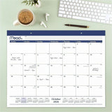 Cambridge Basic Monthly Desk Pad Calendar, Standard, 21 3/4" x 17", 15" x 12", 15-Month, Oct 2026-Dec 2027, Black, White (AAGCRM92020) Each