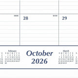 Cambridge Basic Monthly Desk Pad Calendar, Standard, 21 3/4" x 17", 15" x 12", 15-Month, Oct 2026-Dec 2027, Black, White (AAGCRM92020) Each
