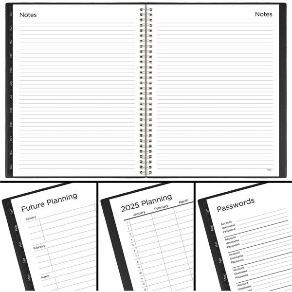 Mead Basic Weekly Monthly Planner, Black, Large, 8 1/2" x 11", 15 Month, October 2024 - December 2025 (AAGCRW62005) Each