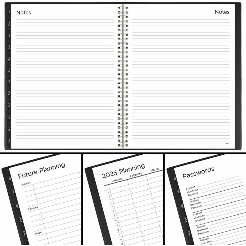 Mead Basic Weekly Monthly Planner, Black, Large, 8 1/2" x 11", 15 Month, October 2025 to December 2026 (AAGCRW62005) Each